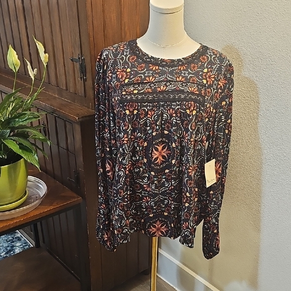 Westbound Tops - Nurture By Westbound Floral Print Long Sleeve Top